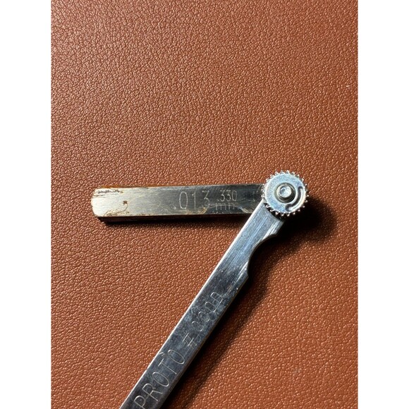PROTO #000D Feeler Gauge with .025" and .013" Blades Made in USA - Picture 2 of 3